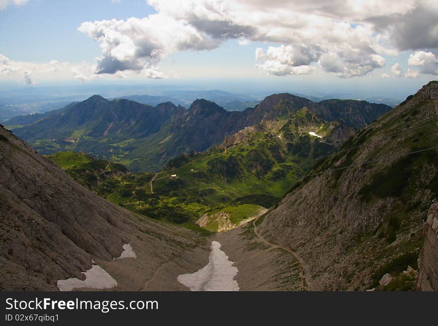 A mountain landscape in the italian environment. A mountain landscape in the italian environment