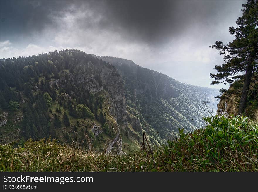 A mountain landscape in the italian environment. A mountain landscape in the italian environment