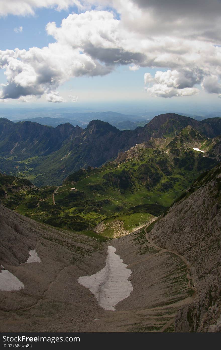 A mountain landscape in the italian environment. A mountain landscape in the italian environment