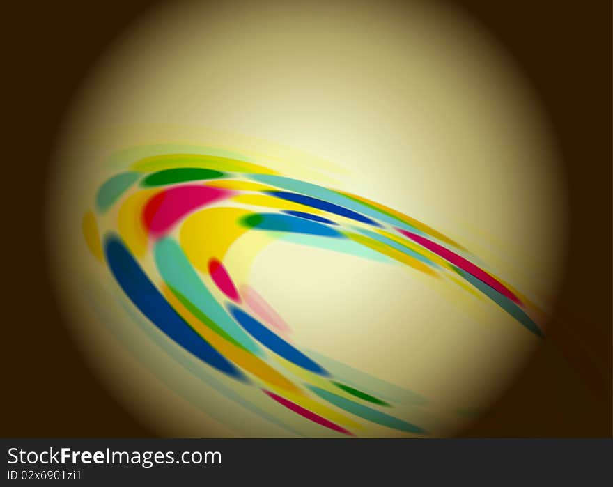 Abstract retro background with a colored rotating circles. Abstract retro background with a colored rotating circles