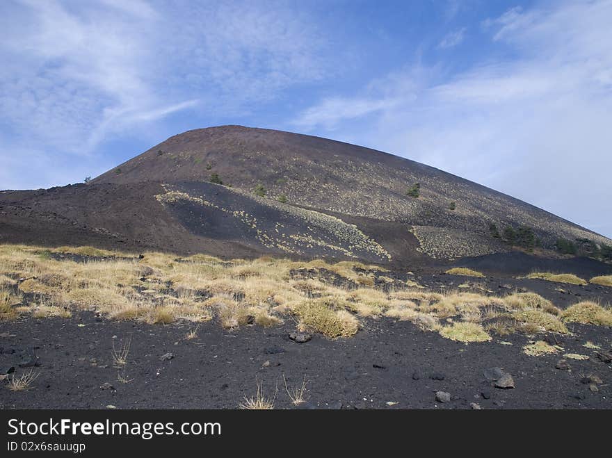 The mountain of the island sicily. The mountain of the island sicily