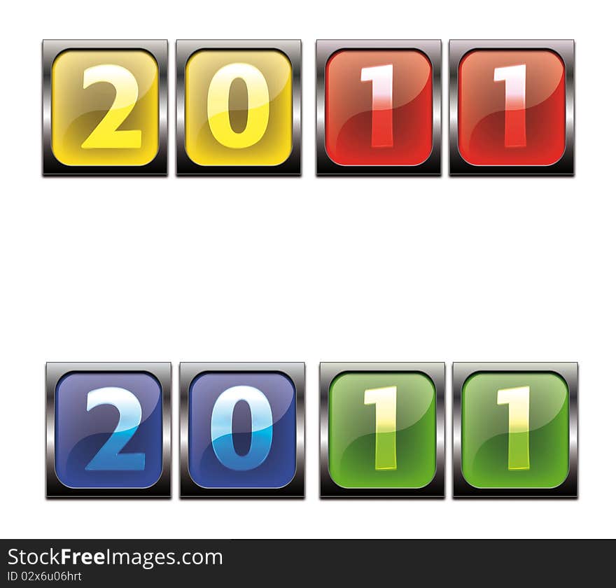 2011  colorful button