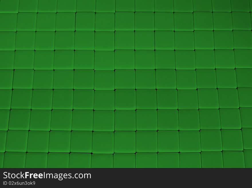 Green tiles lined up in a row. Use as is or create your own message on the tiles.