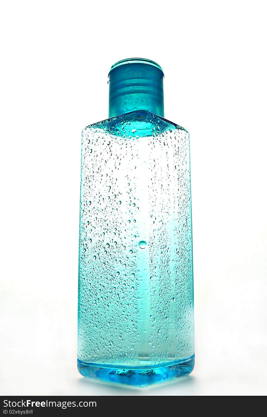 Blue misty bottle