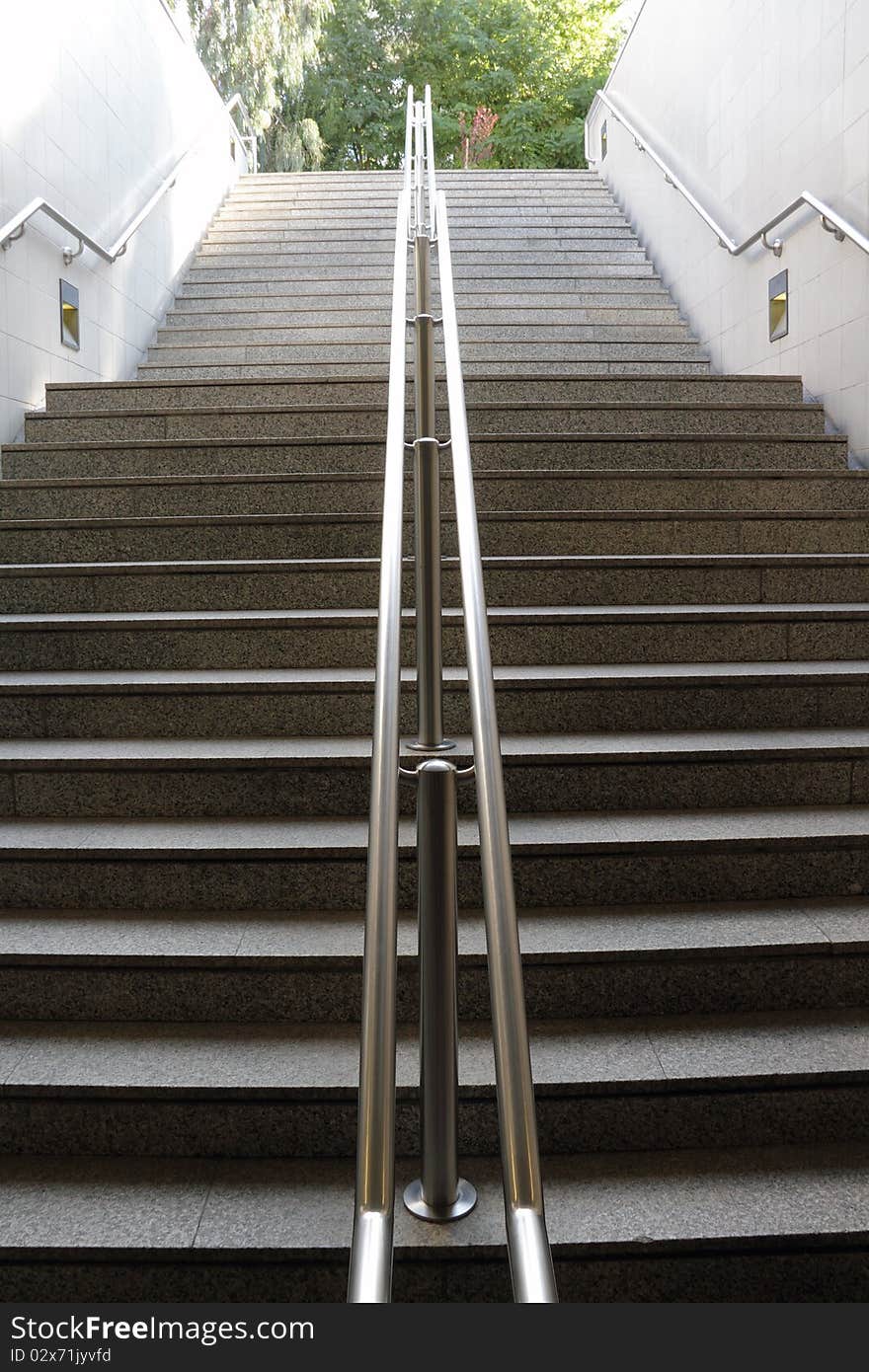 Public staircase in the city. Public staircase in the city.