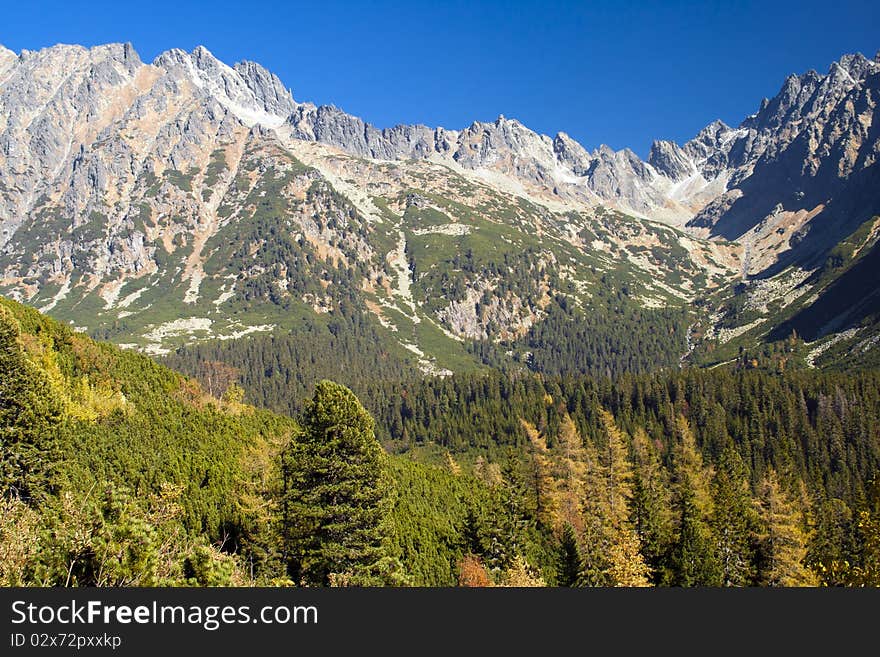 High Tatra in autumn scene, Slovakia