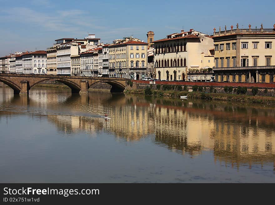 Bridge in florence with blue sky. Bridge in florence with blue sky