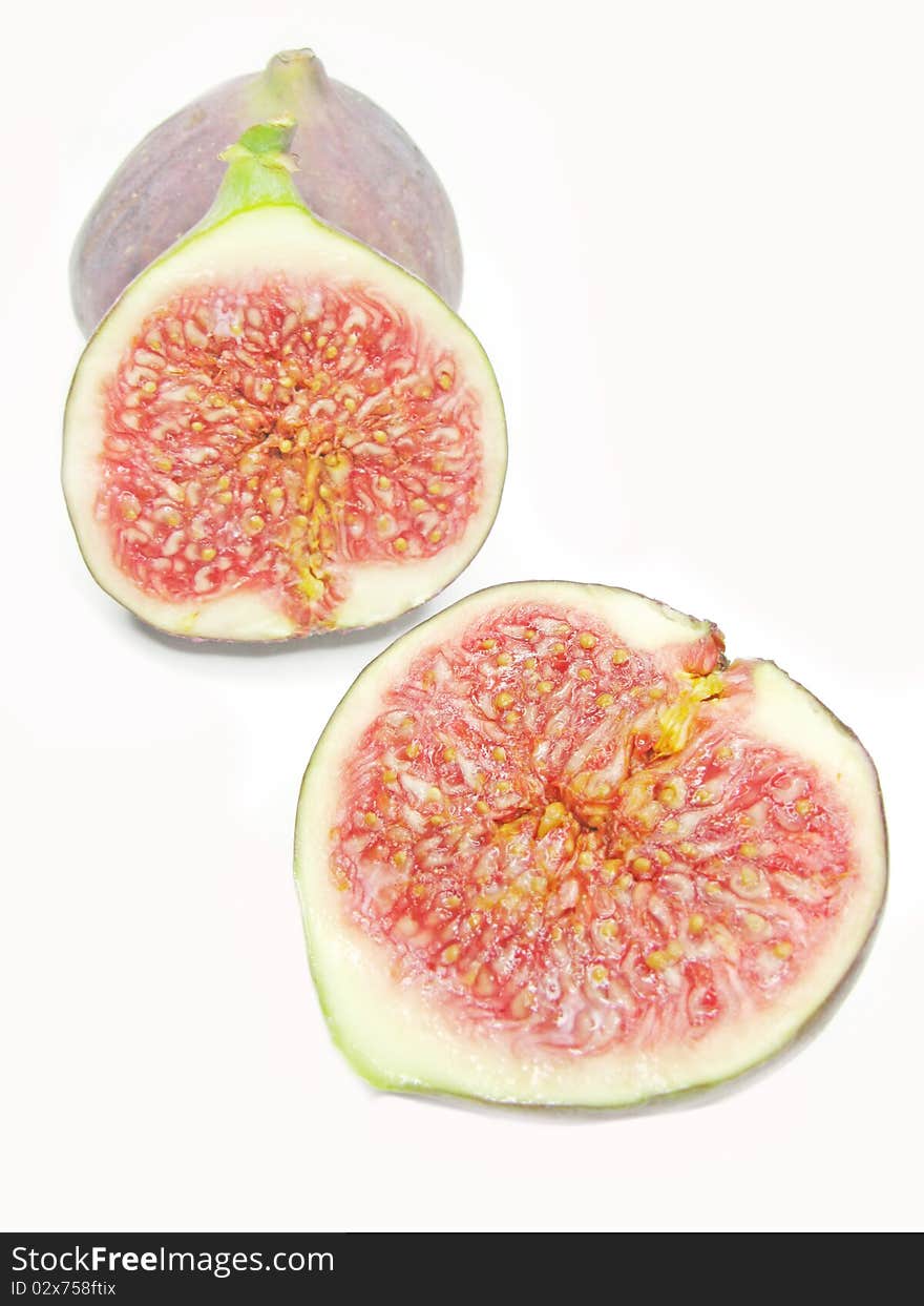 Fresh ripe fig cut tropical fruit. Fresh ripe fig cut tropical fruit