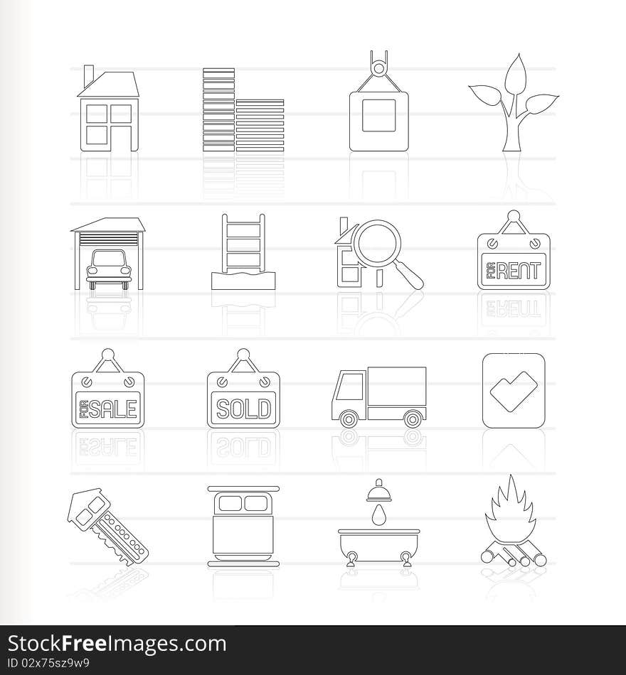 Real Estate and building icons - Vector Icon Set. Real Estate and building icons - Vector Icon Set