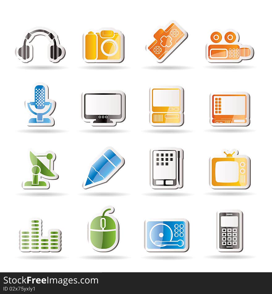 Media Equipment Icons