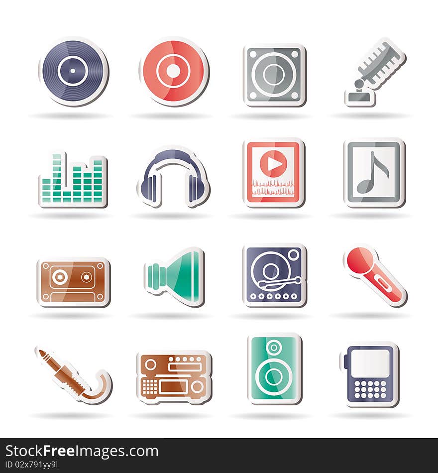 Music and sound icons