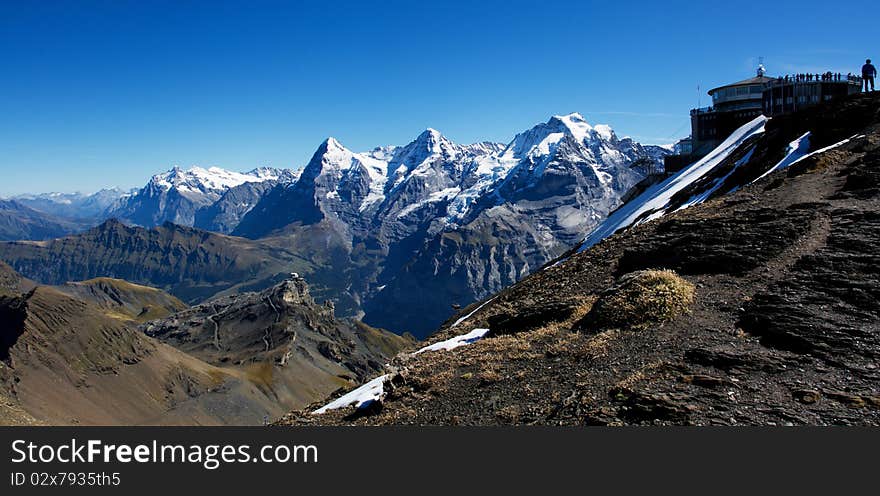 Snow top on the mountains. Snow top on the mountains