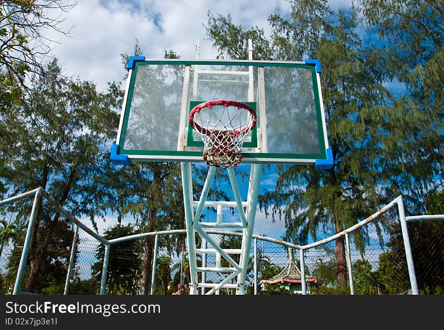 Basketball court in the park