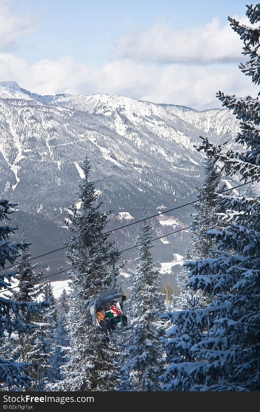 The ski resort Schladming . Austria