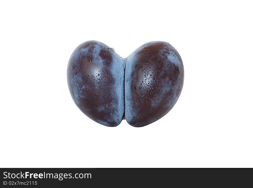 Plum in the form of heart