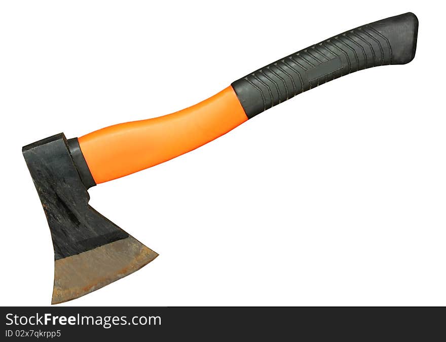 Tool of the carpenter an axe isolated on a white background. Tool of the carpenter an axe isolated on a white background