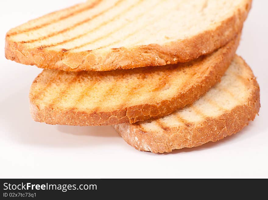 Toasted bread, very tasty with butter or honey for breakfast or with olive oil, tomatoes and garlic served as bruschetti!