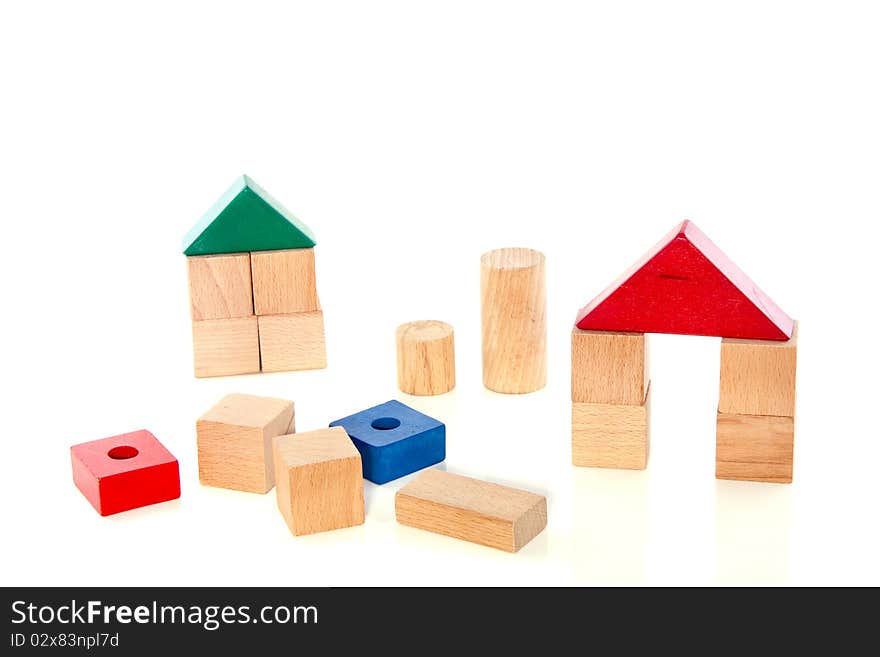 Wooden play blocks