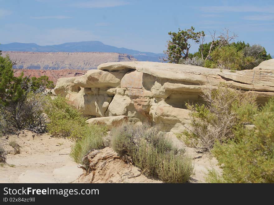 A rock formation in the Arizona desert.