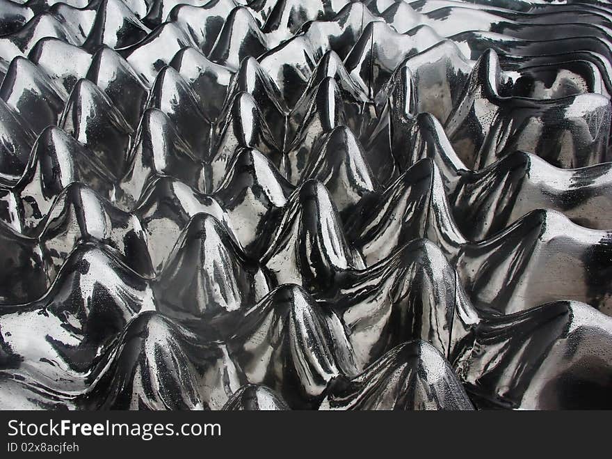 Wave form metallic abstract surface