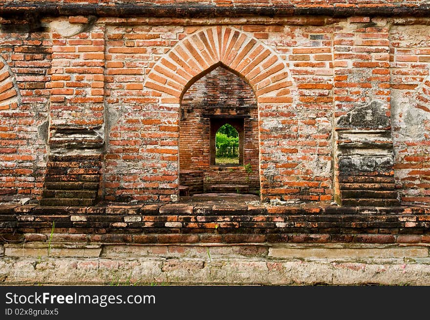 Buddhist temple ruins in Thailand