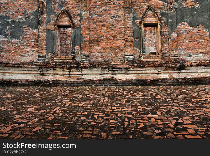 Buddhist temple ruins in Thailand