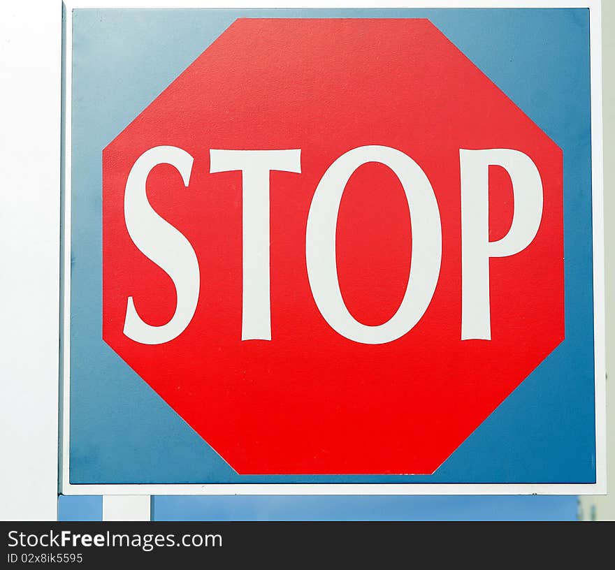 Stop sign used to alert drivers. Stop sign used to alert drivers