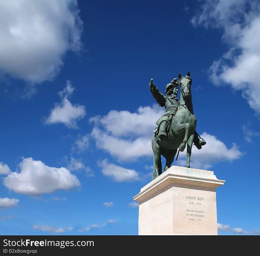 King Louie XIV Statue with Blue Sky