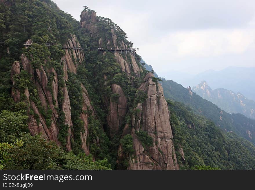 Huangshan mountain landscapes in china