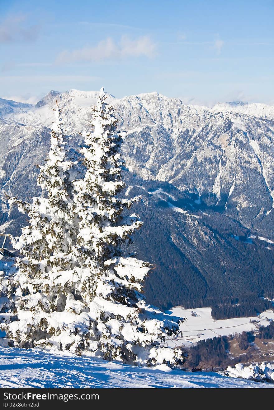 Mountains under snow. Ski resort Schladming . Austria. Mountains under snow. Ski resort Schladming . Austria