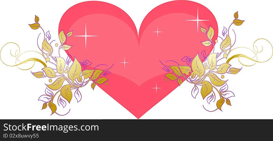 Abstract heart love valentine's color isolared. Abstract heart love valentine's color isolared