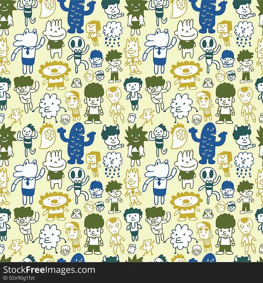 Seamless cartoon pattern