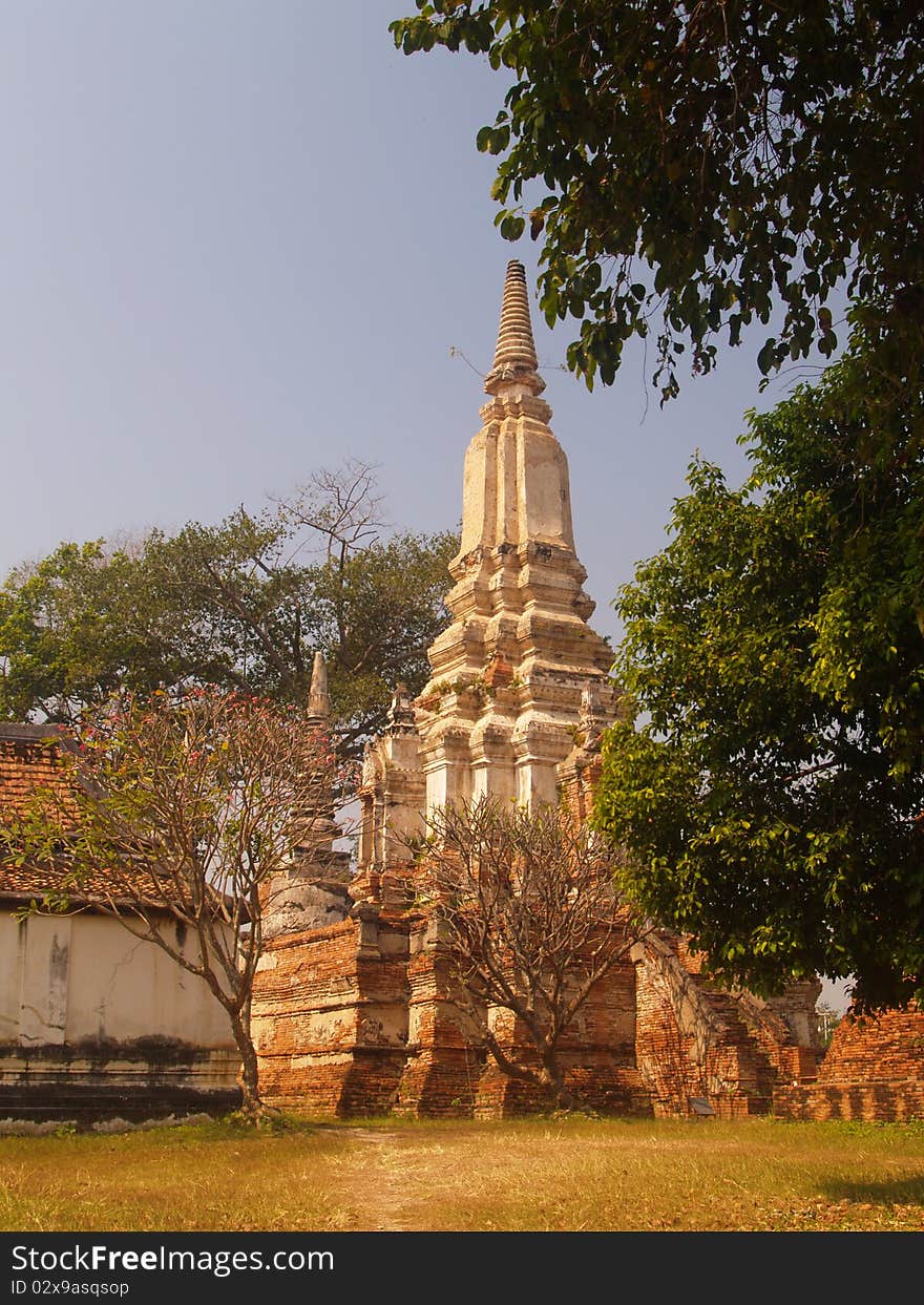 Wat puttaisawan ancient building at Ayuthaya Thailand