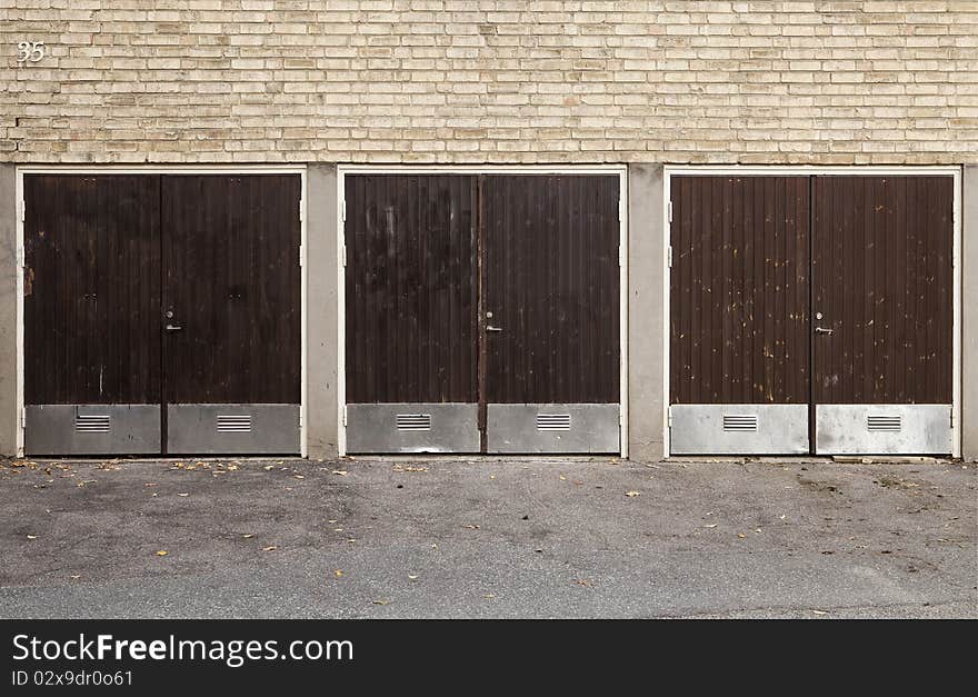 Worn Garage Doors