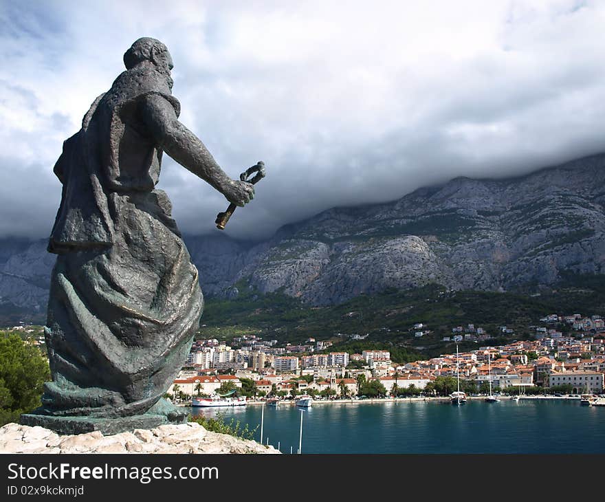 Statue Of St. Peter In Makarska