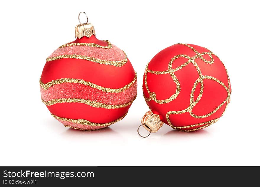 Red Christmas balls