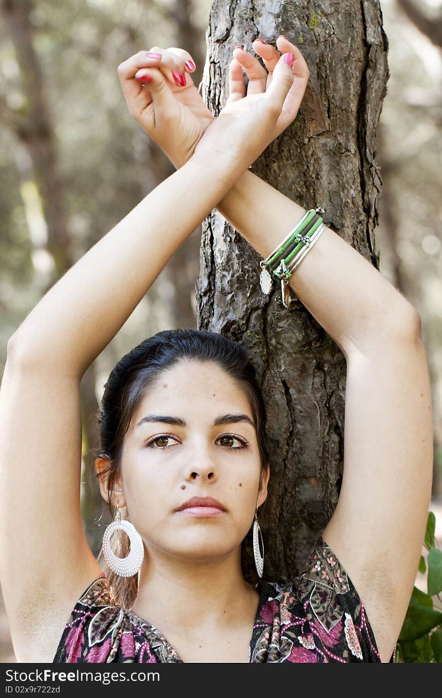 Posing On The Forest