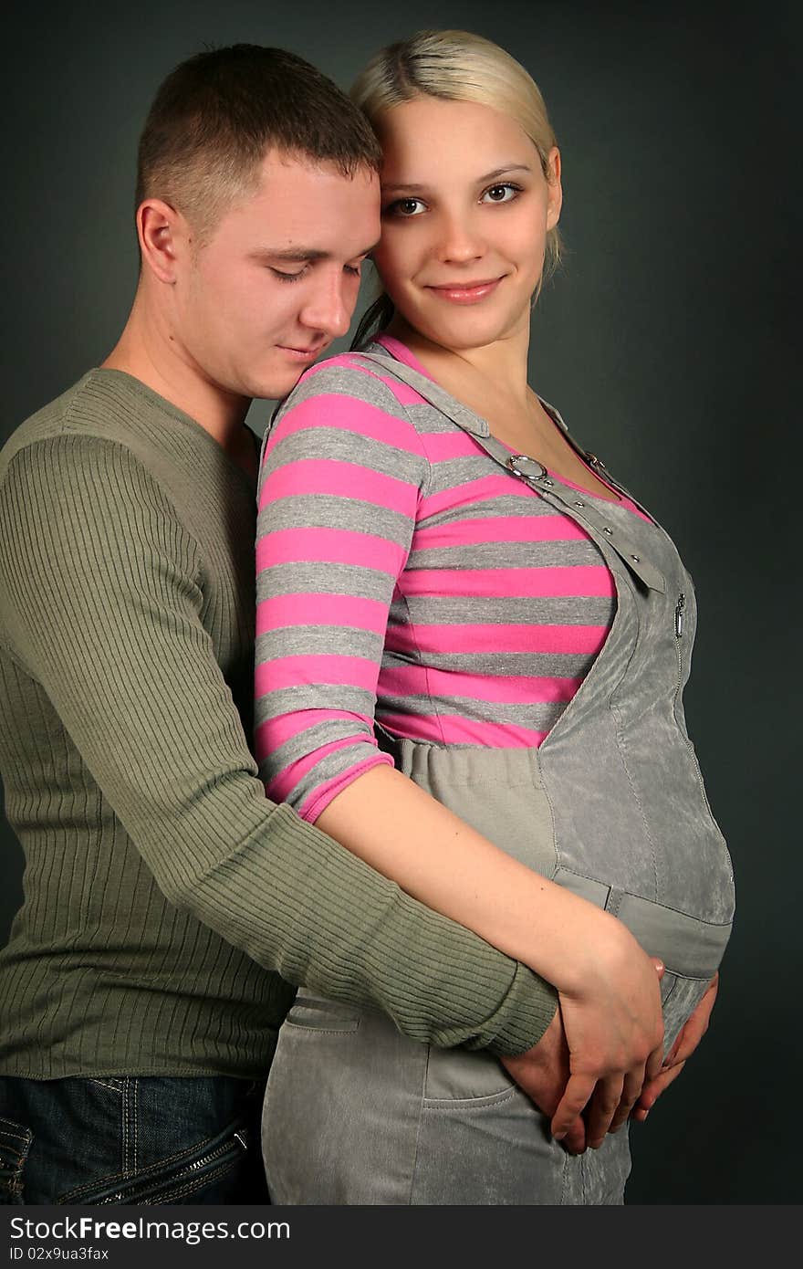 Beautiful young couple waiting baby. Beautiful young couple waiting baby