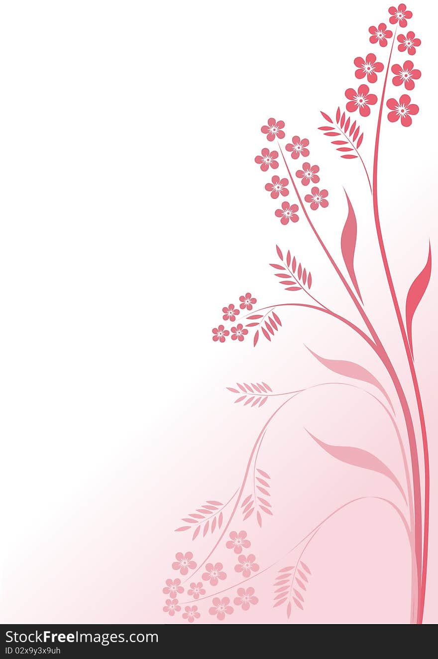 Pink Abstract Flower Pattern