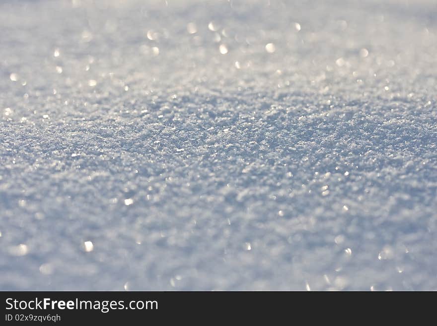 Powdered snow closeup (background, texture). Powdered snow closeup (background, texture)