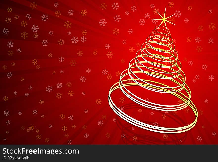 Graphic illustration of Christmas Tree