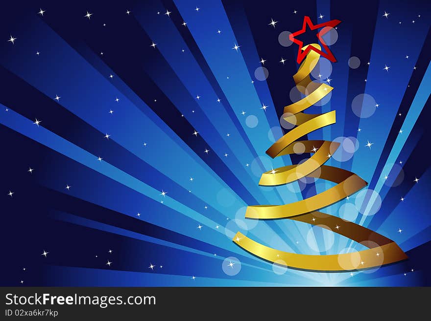 Graphic illustration of Christmas Tree