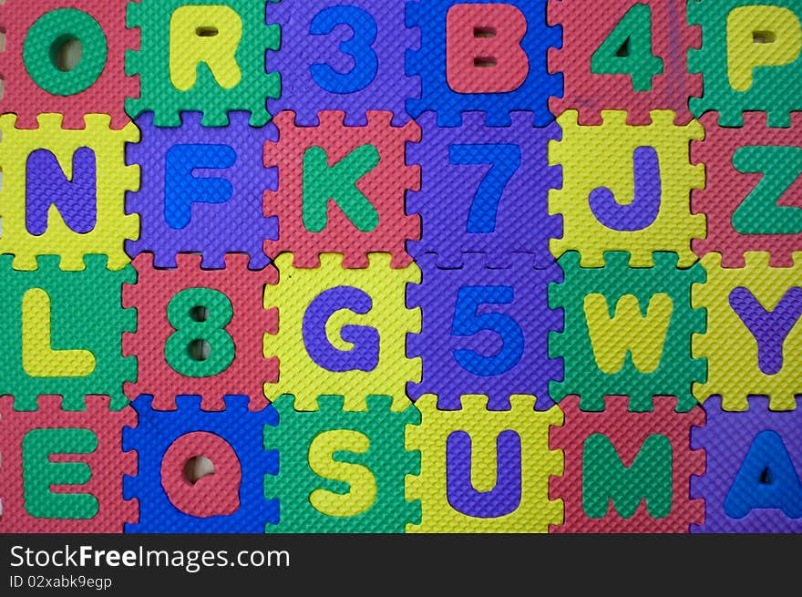 Color letters puzzle on top