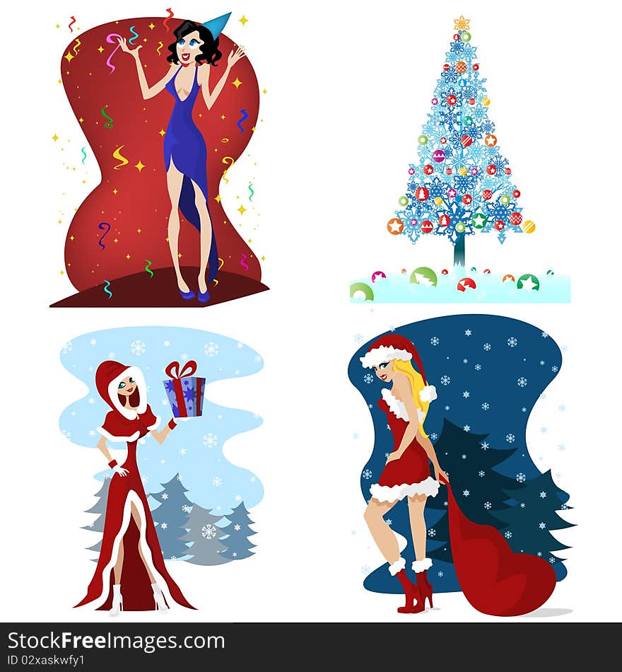 Christmas design concept illustration vector