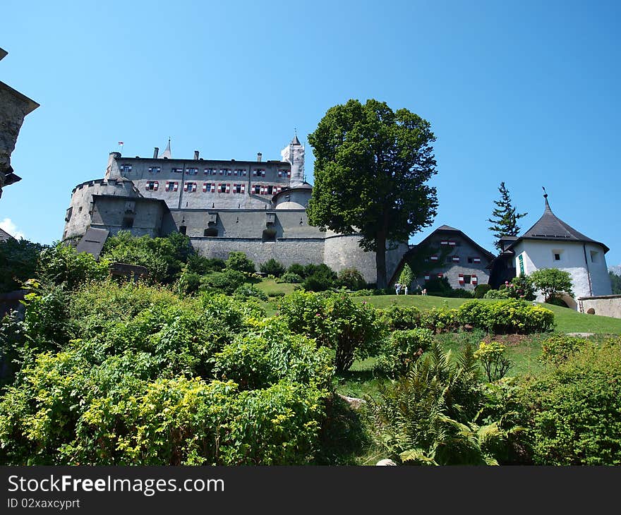 Fragment of a medieval castle in Austria Hohenwerfen. Fragment of a medieval castle in Austria Hohenwerfen