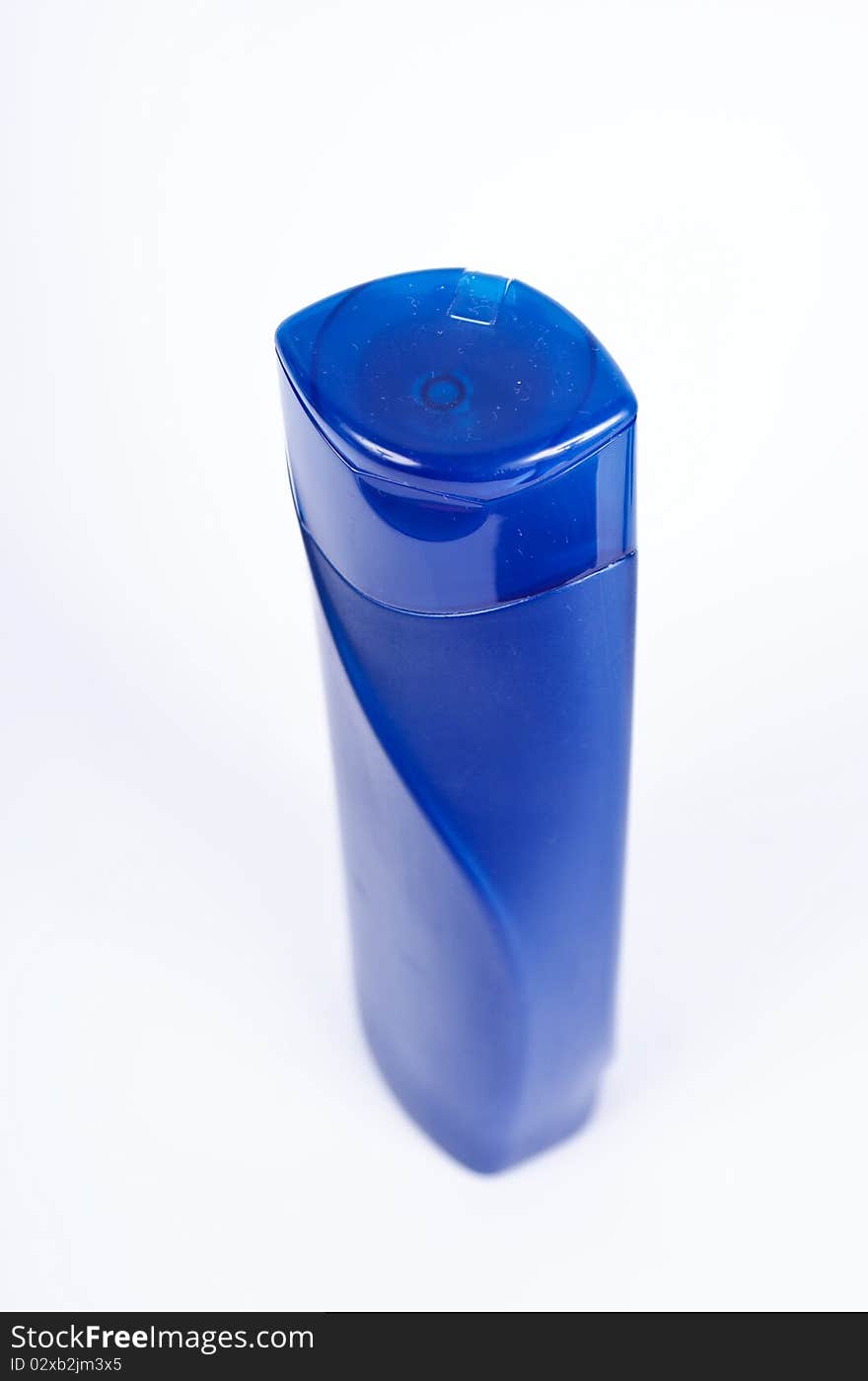 Blank Blue Shampoo Bottle