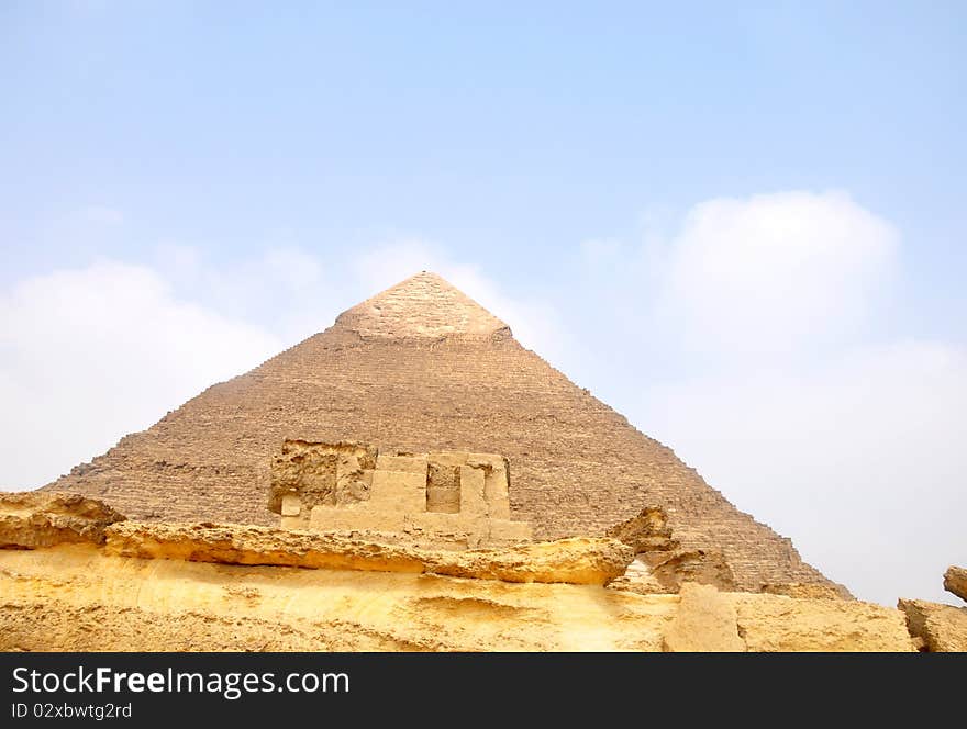 Scenery of the giant pyramid Giza in Cairo,Egypt.