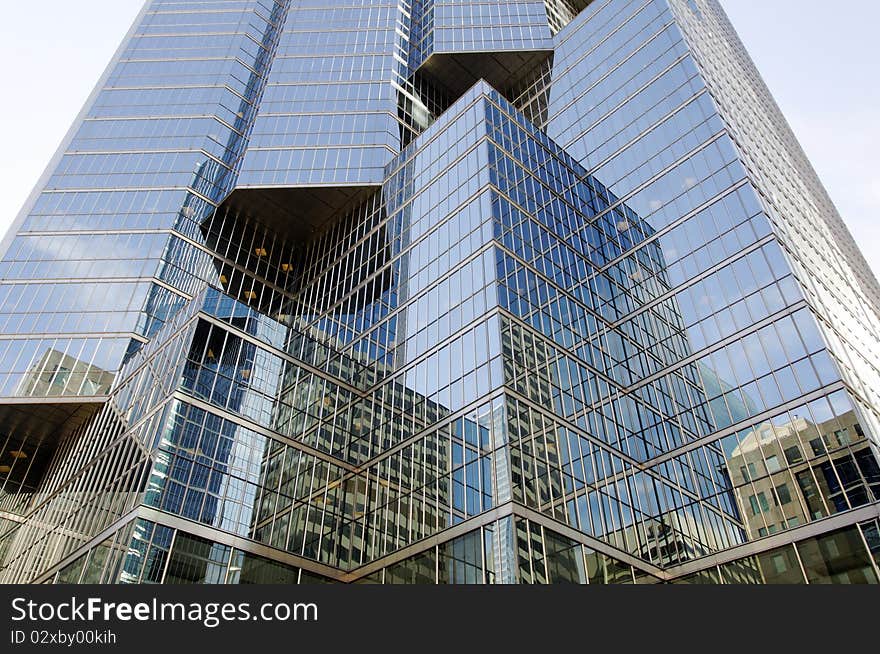 Reflections in skyscrapers windows. Downtown - business center of Toronto, Canada. Reflections in skyscrapers windows. Downtown - business center of Toronto, Canada