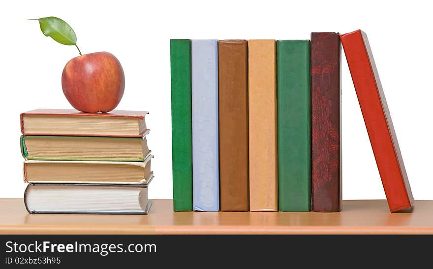 Red apples and books