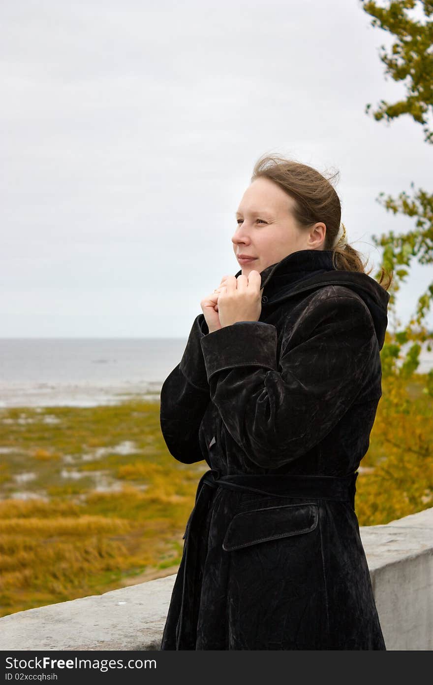 Woman and autumn